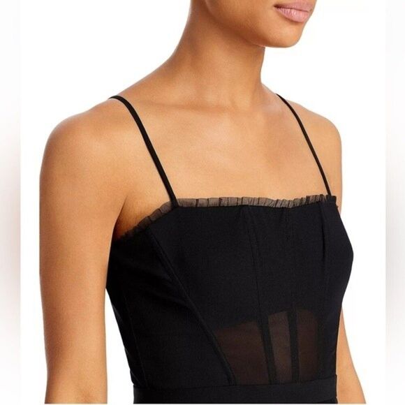 BCBGMAXAZRIA Size 6 Corset Tulle Tiered Oly Gown in Black (Blogger favorite) - Picture 3 of 12